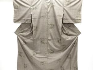 椿模様織り出し本場泥大島紬着物(7マルキ)